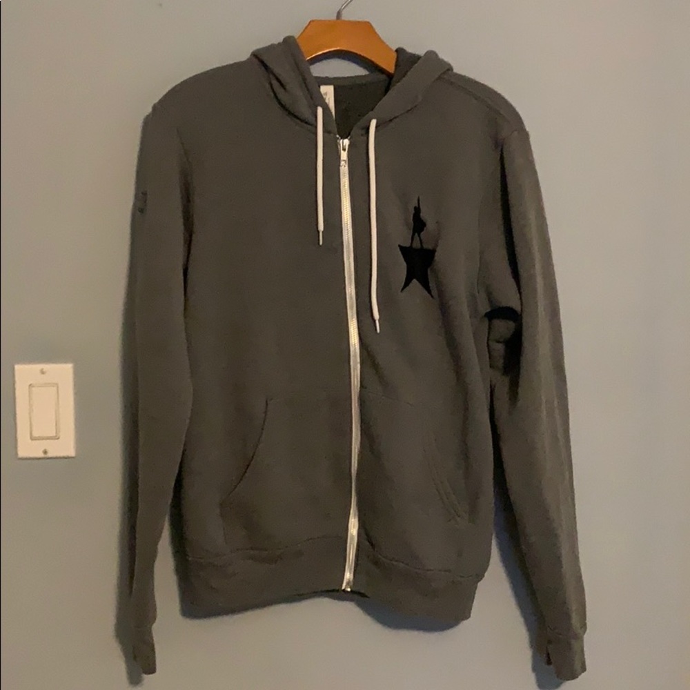 Grey Hamilton the Musical Zip Up Hoodie